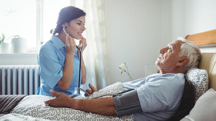 Nurse with patient