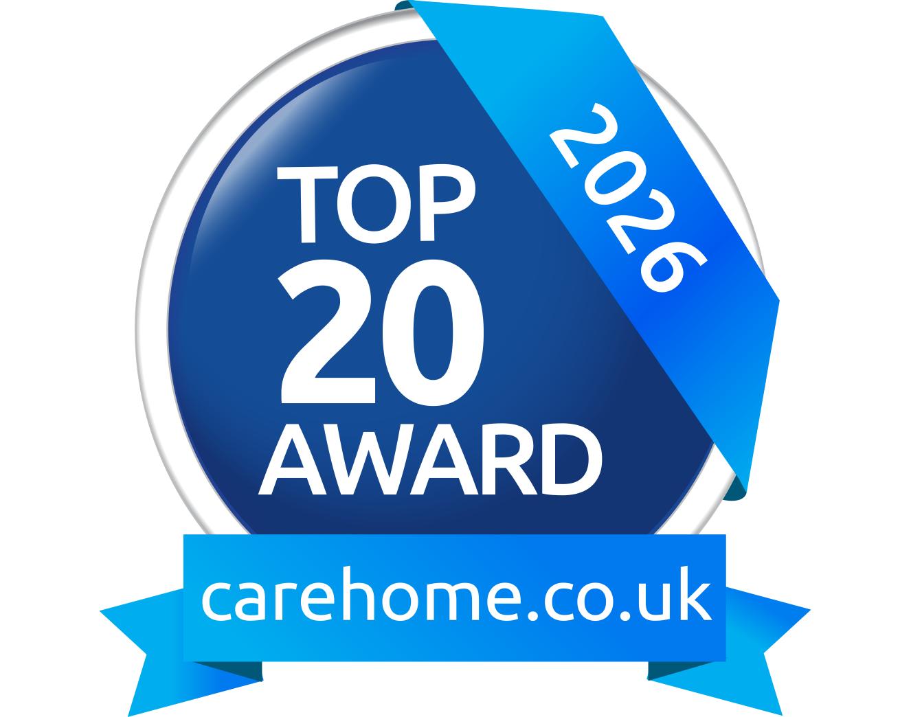 Carehome.co.uk Top 20 Award Logo