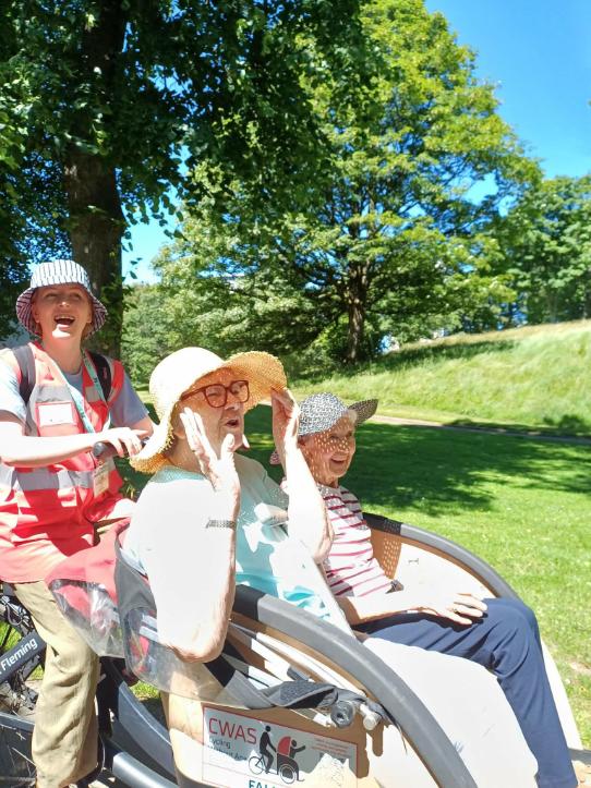 residents on cycling without age event